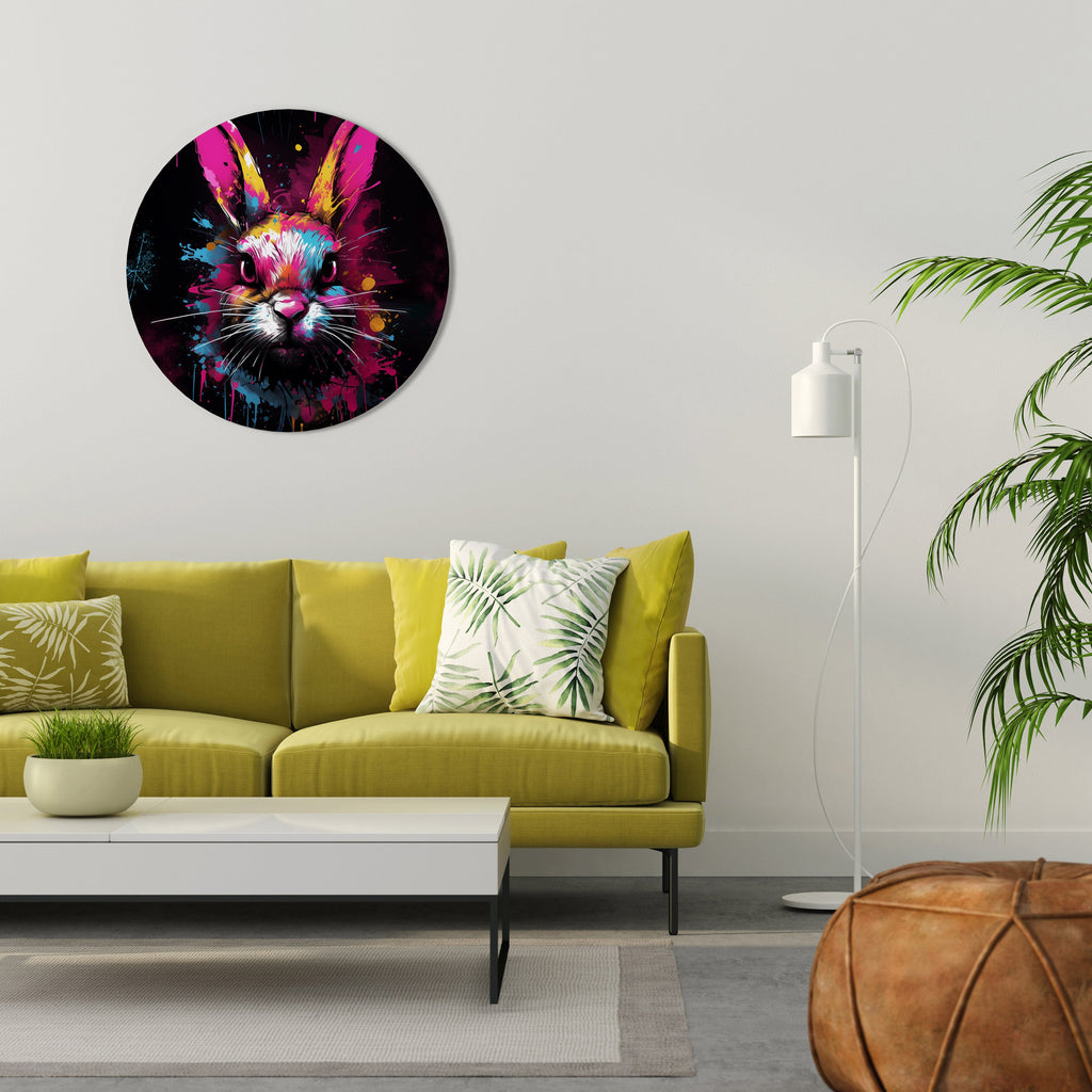 DON'T FOLLOW THE RABBIT Quadro Redondo Decorativo