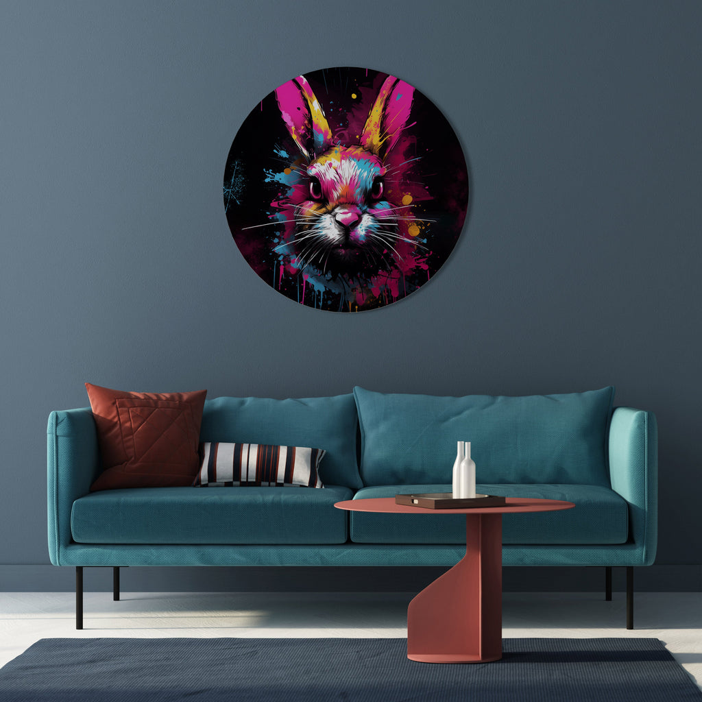 DON'T FOLLOW THE RABBIT Quadro Redondo Decorativo