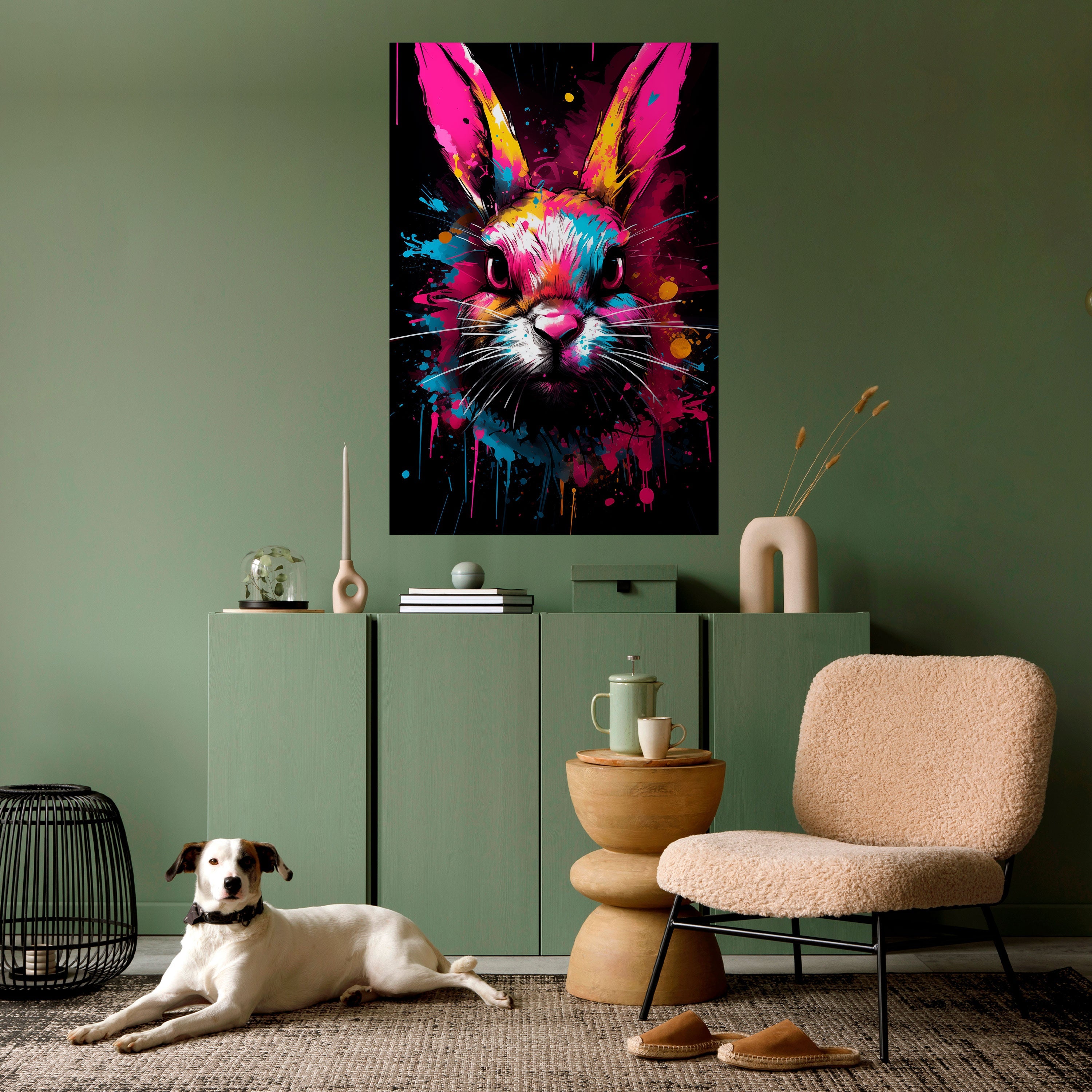 DON'T FOLLOW THE RABBIT Peel and Stick Vertical Poster