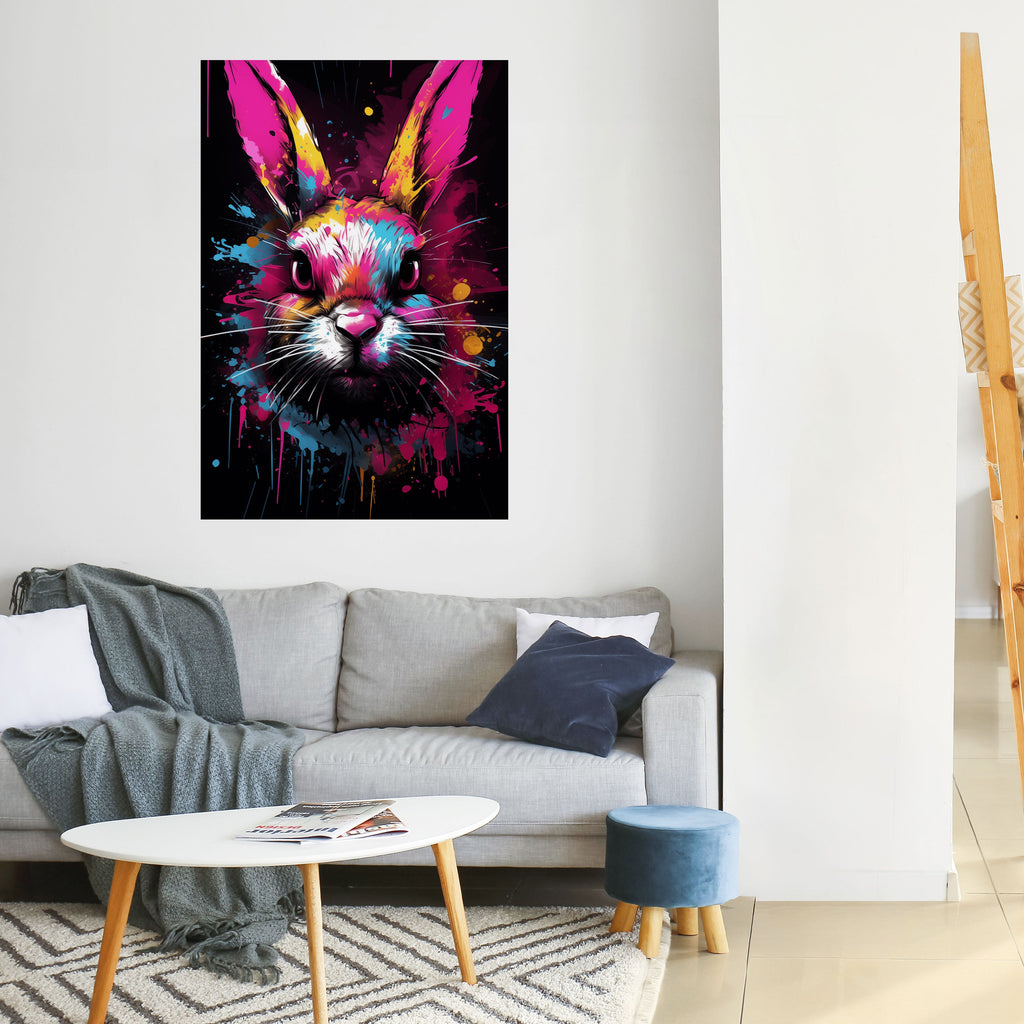 DON'T FOLLOW THE RABBIT Peel and Stick Vertical Poster