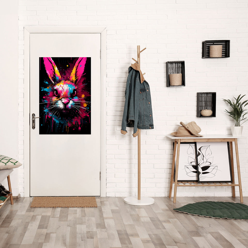 DON'T FOLLOW THE RABBIT Peel and Stick Vertical Poster