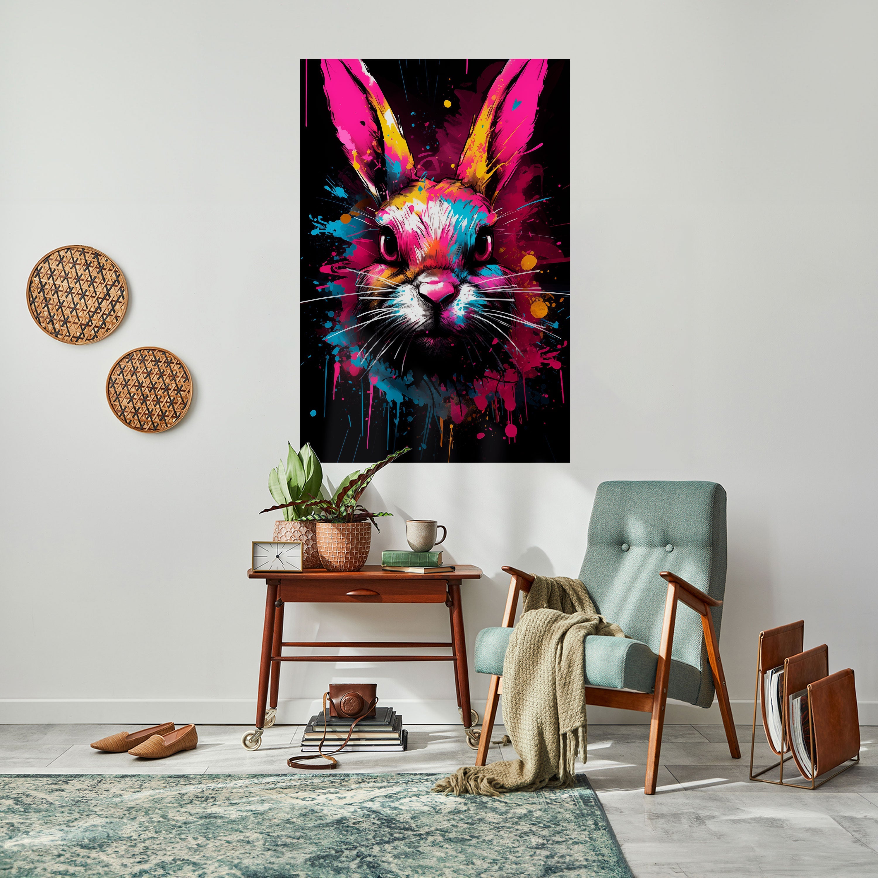 DON'T FOLLOW THE RABBIT Peel and Stick Vertical Poster