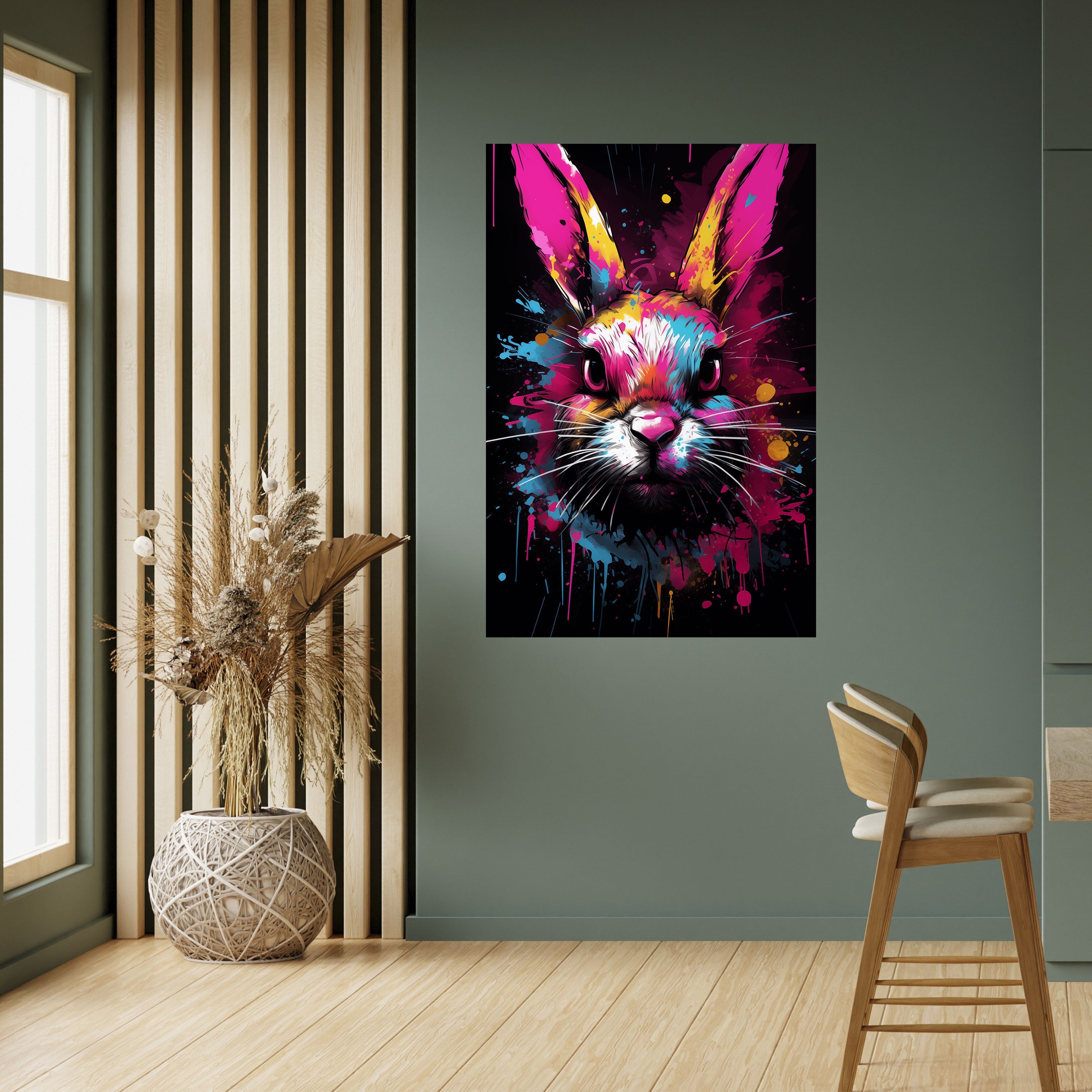 DON'T FOLLOW THE RABBIT Peel and Stick Vertical Poster