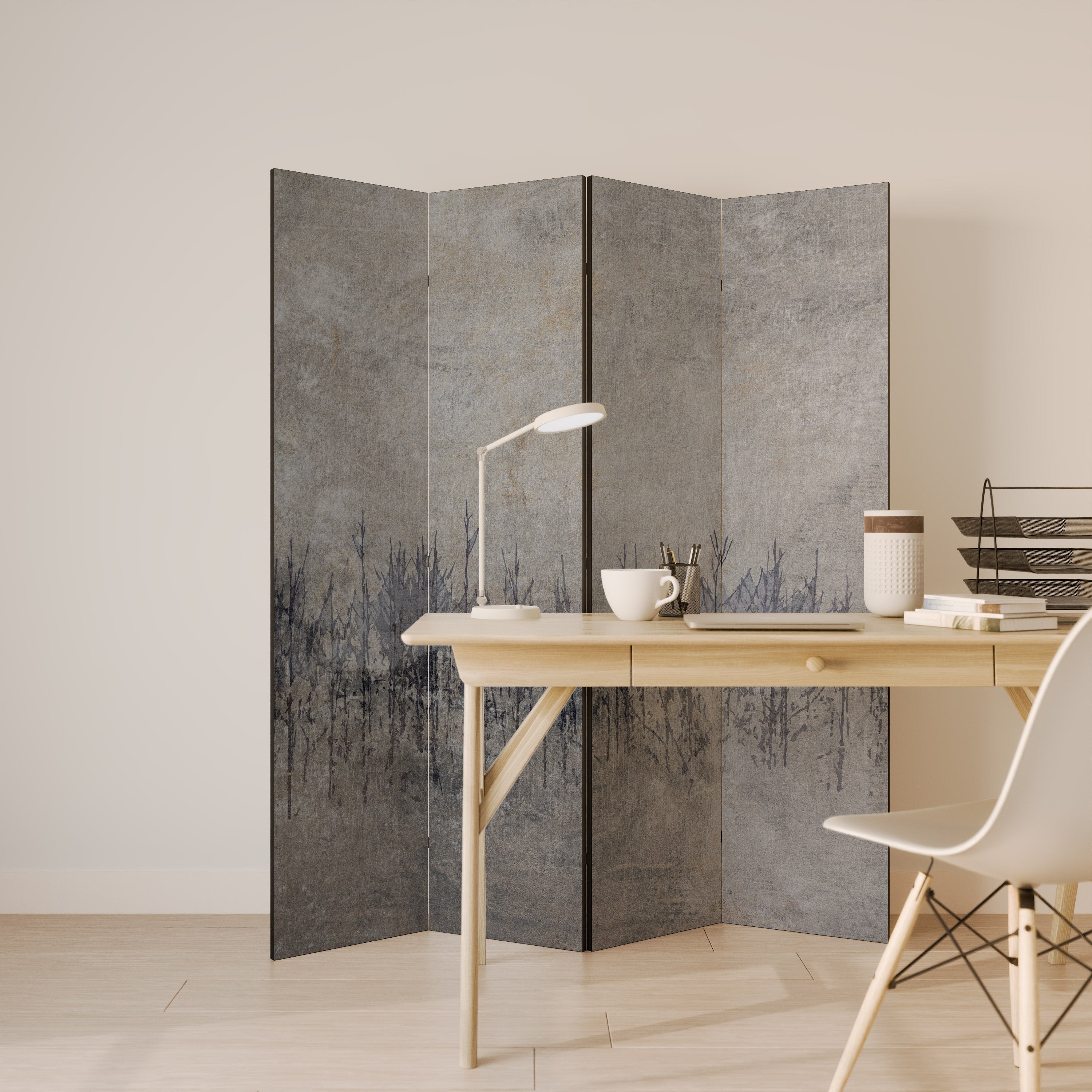 GHOSTS OF NATURE Biombo Decorativo de 4 Painéis