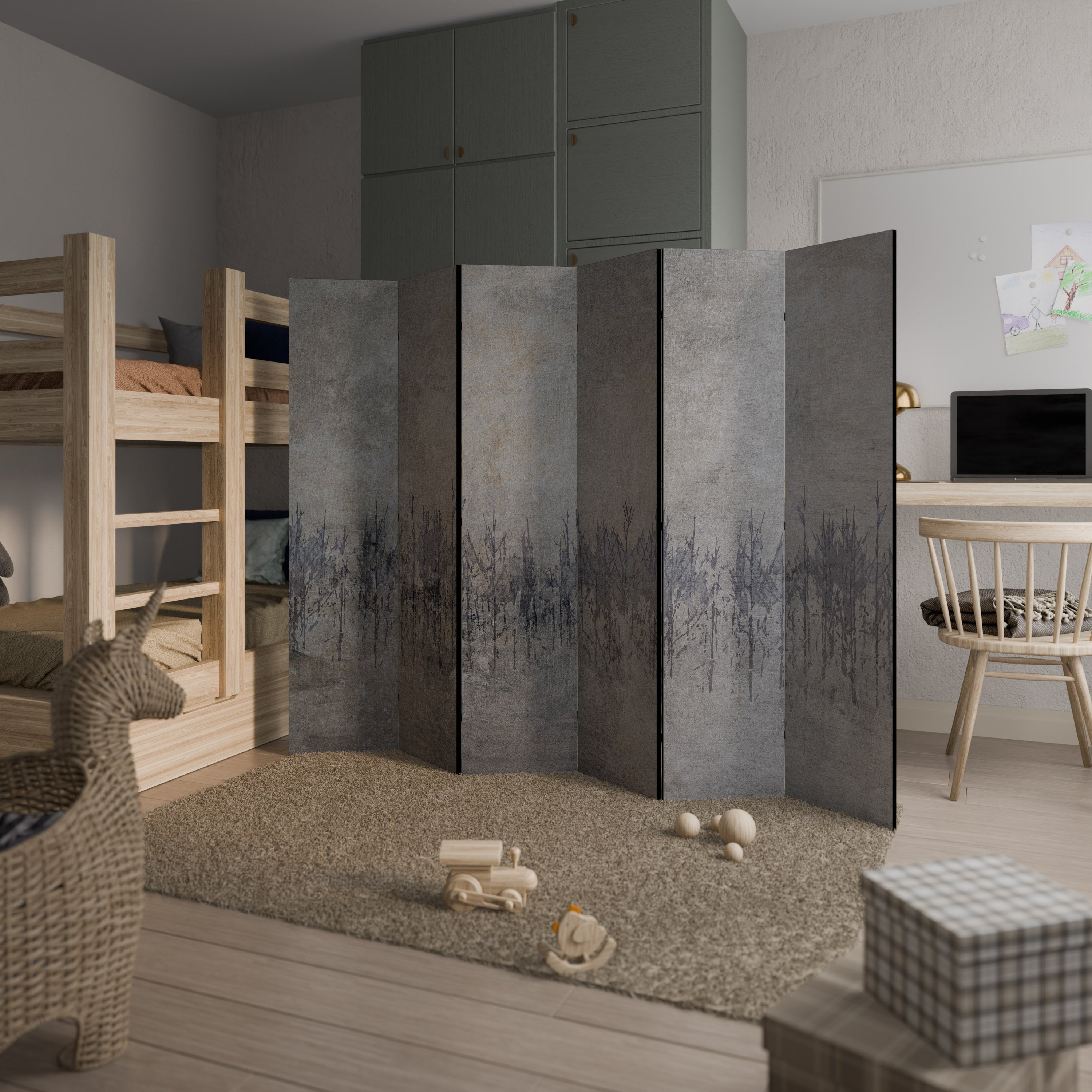 GHOSTS OF NATURE Biombo Decorativo de 6 Painéis