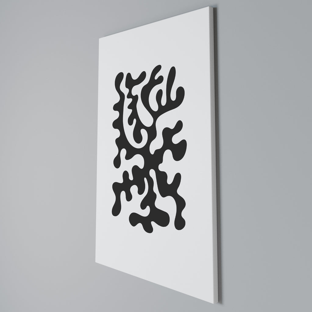 CHARCOAL CASCADE Quadro em tela vertical