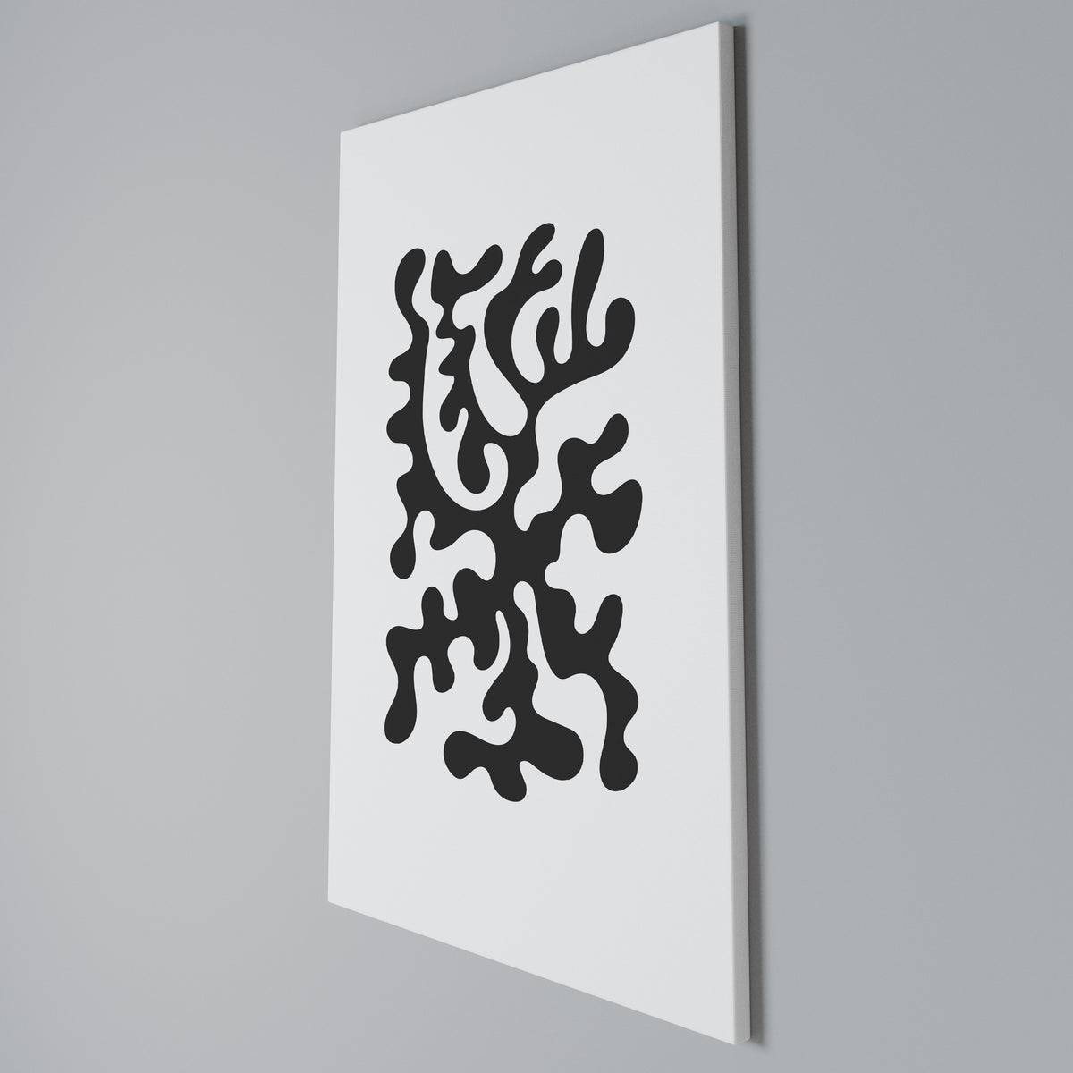 CHARCOAL CASCADE Quadro em tela vertical