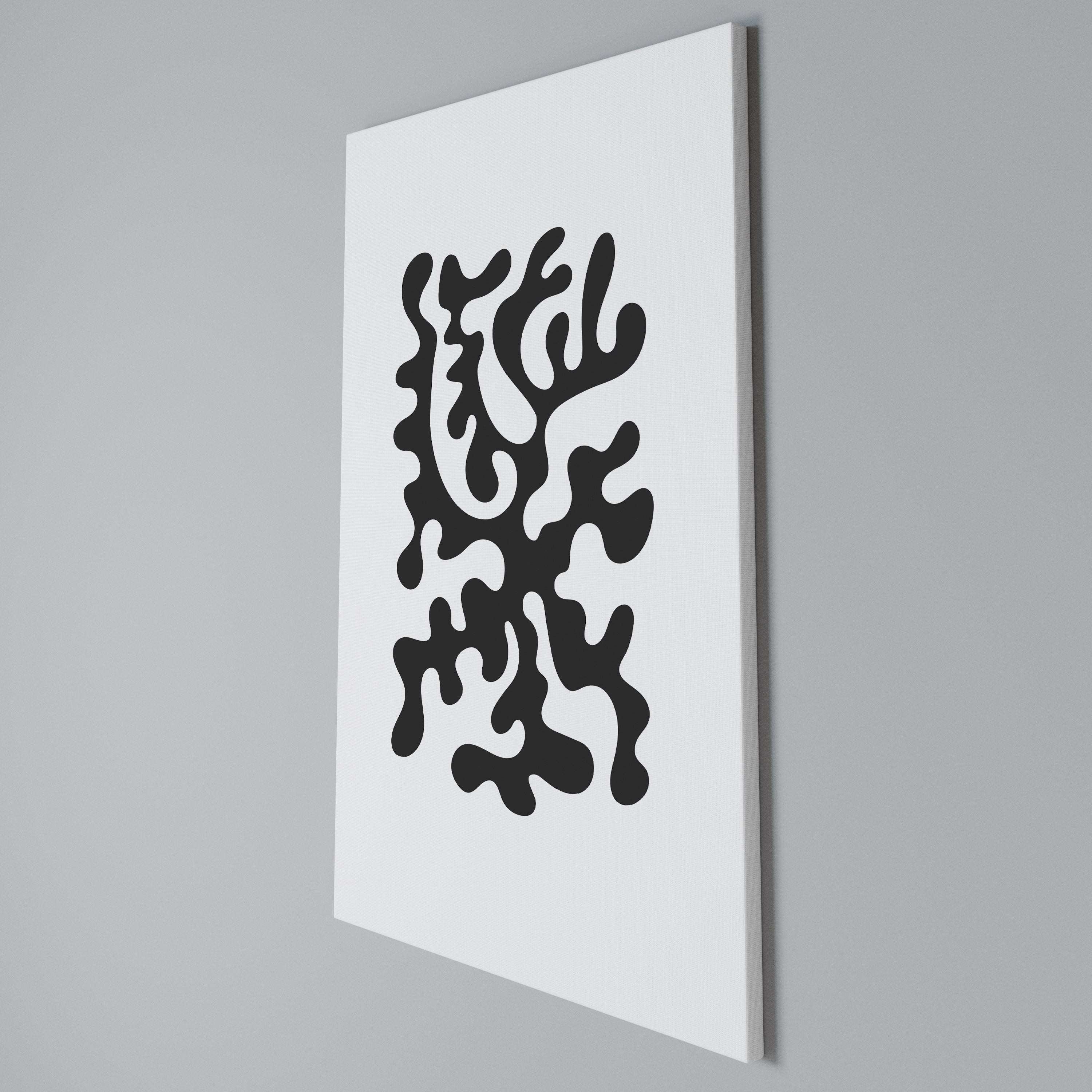 CHARCOAL CASCADE Quadro em tela vertical