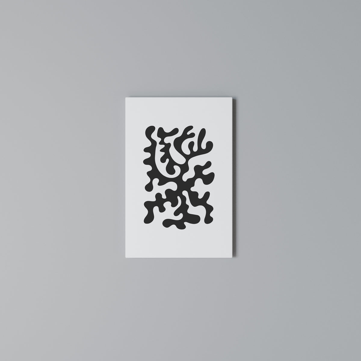CHARCOAL CASCADE Quadro em tela vertical