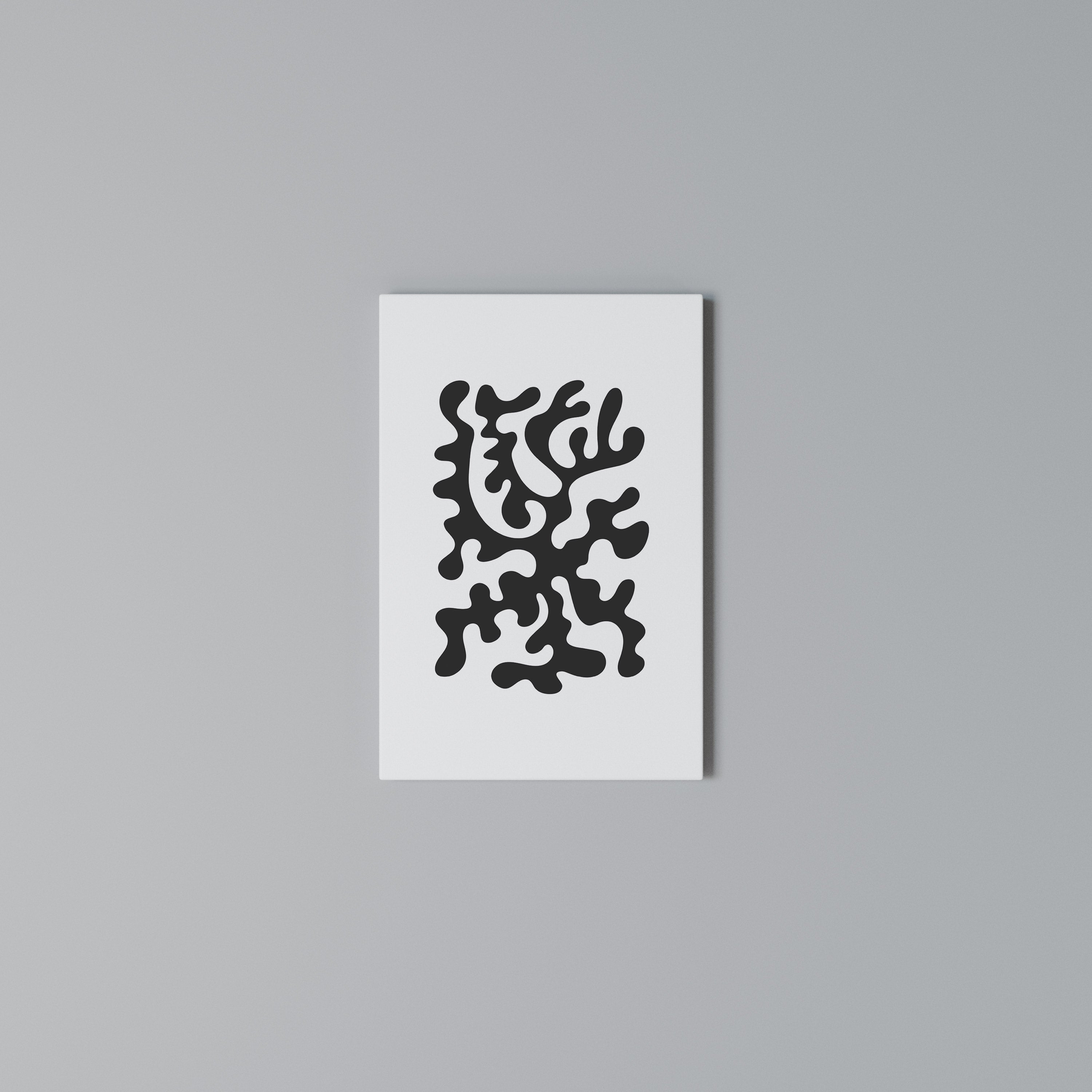 CHARCOAL CASCADE Quadro em tela vertical