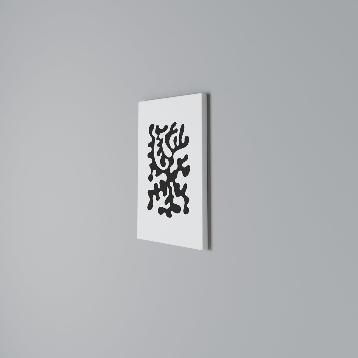 CHARCOAL CASCADE Quadro em tela vertical