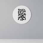 CHARCOAL CASCADE Round Wall Art