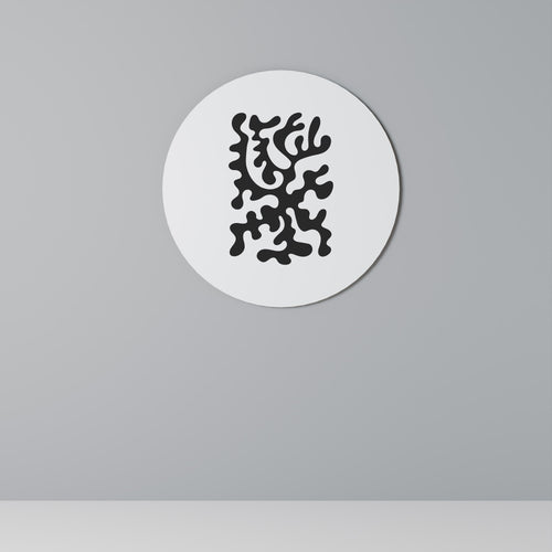 CHARCOAL CASCADE Quadro Redondo Decorativo