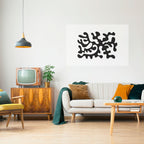 CHARCOAL CASCADE Poster Horizontal Autocolante