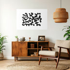 CHARCOAL CASCADE Poster Horizontal Autocolante