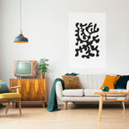 CHARCOAL CASCADE Peel and Stick Vertical Poster