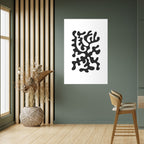 CHARCOAL CASCADE Peel and Stick Vertical Poster