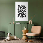 CHARCOAL CASCADE Peel and Stick Vertical Poster