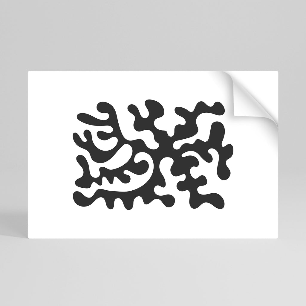 CHARCOAL CASCADE Poster Horizontal Autocolante