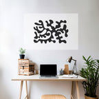 CHARCOAL CASCADE Poster Horizontal Autocolante