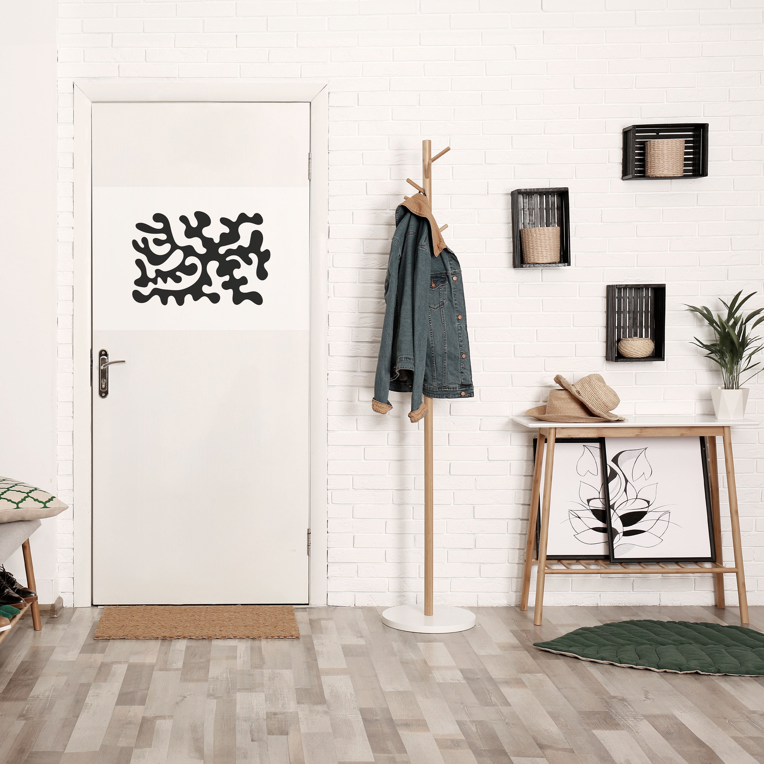 CHARCOAL CASCADE Poster Horizontal Autocolante