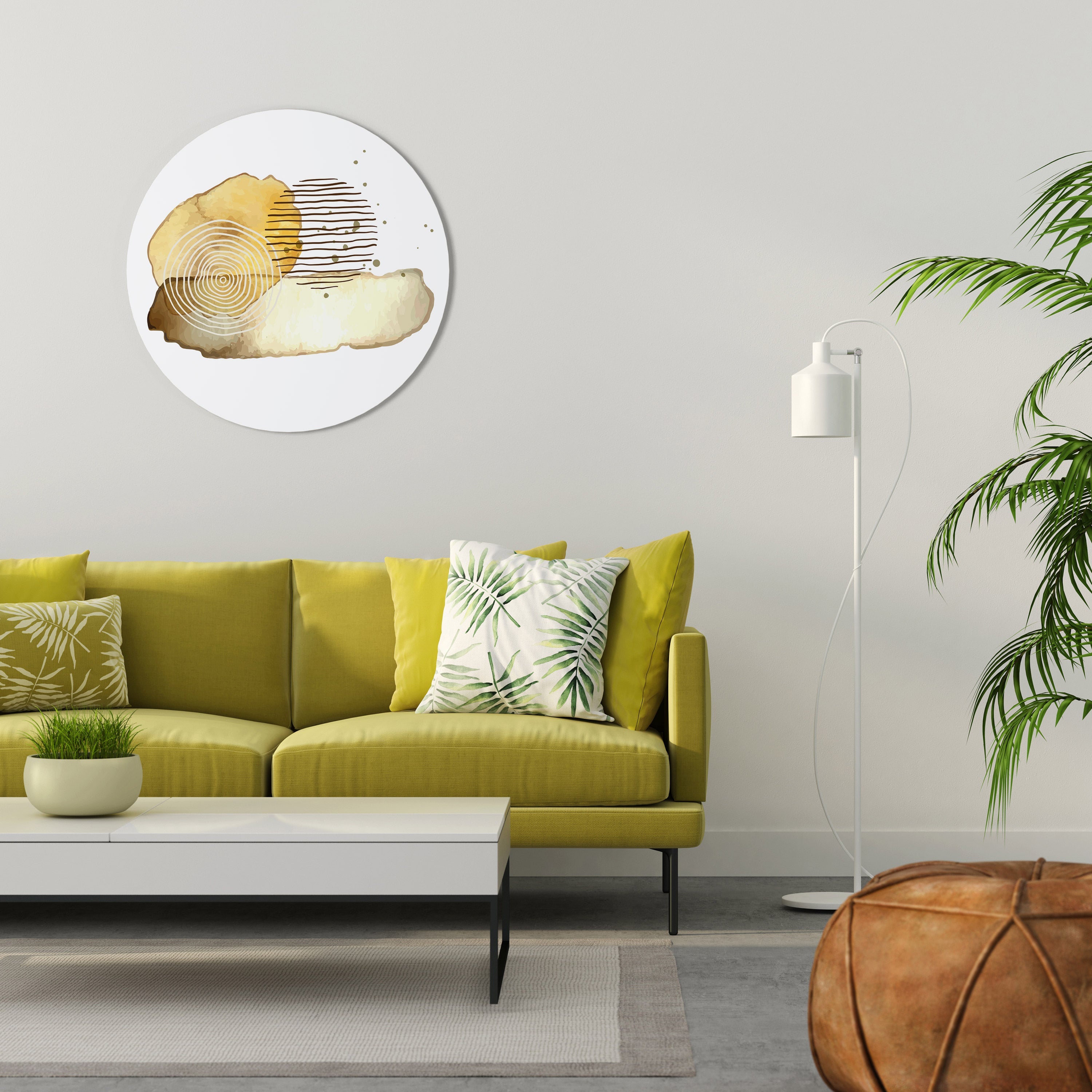 TRANSCENDENT TONES Round Wall Art