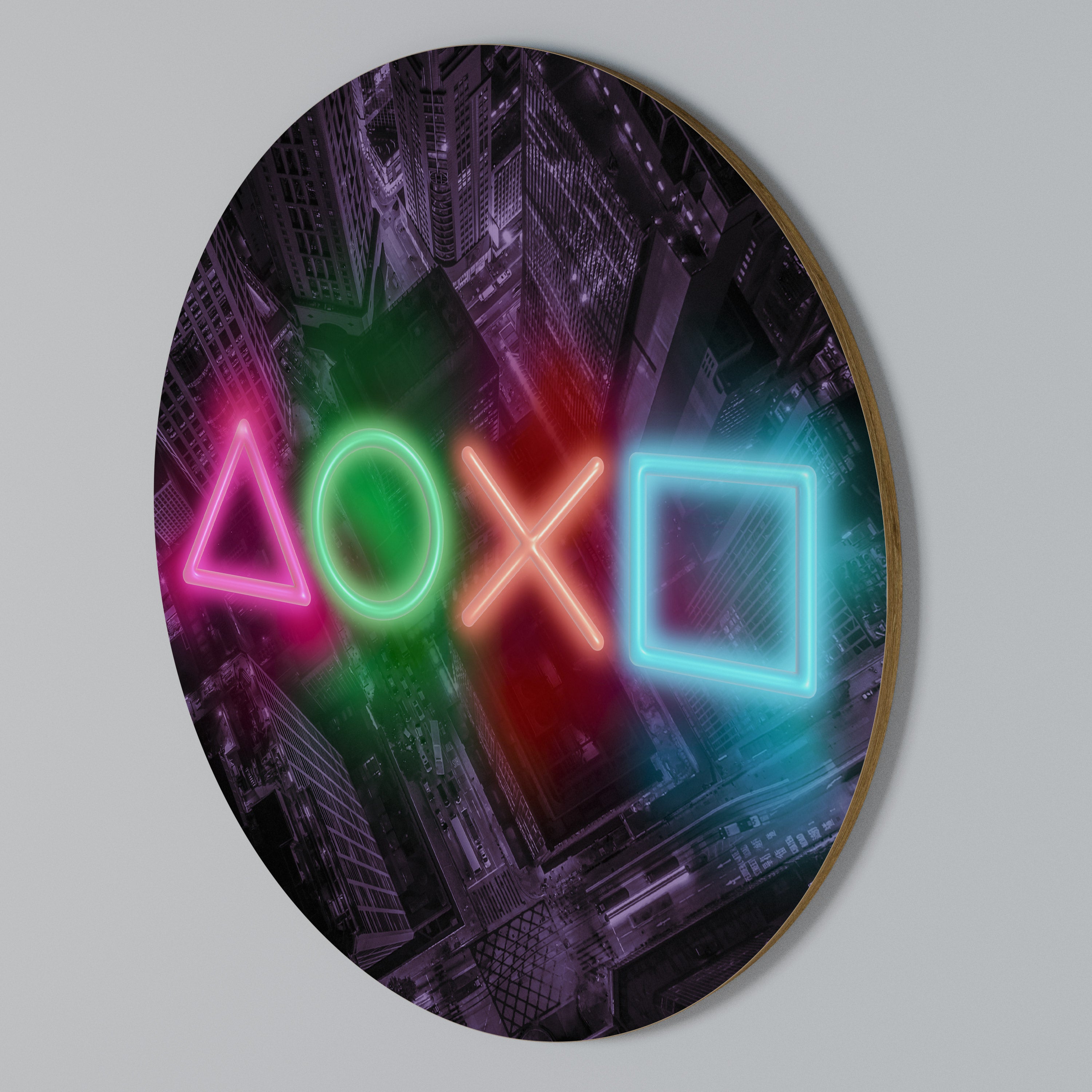 CYBERPUNK CHRONICLE Arte de Parede Redonda