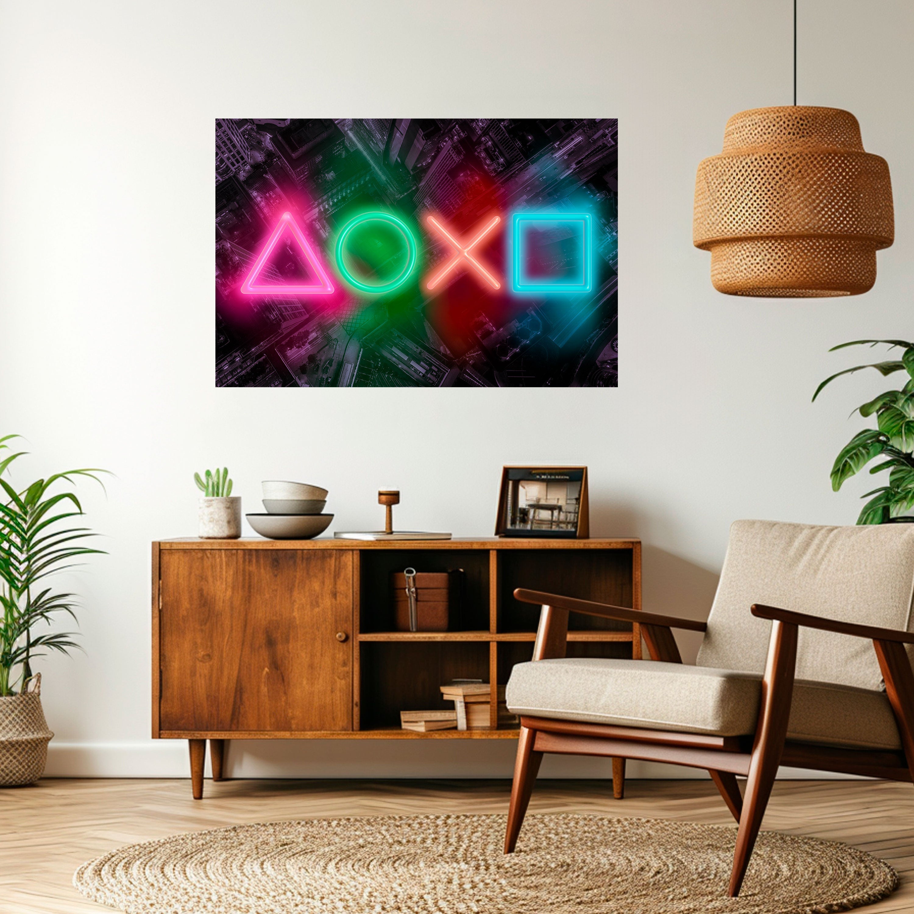 CYBERPUNK CHRONICLE Poster Horizontal Autocolante