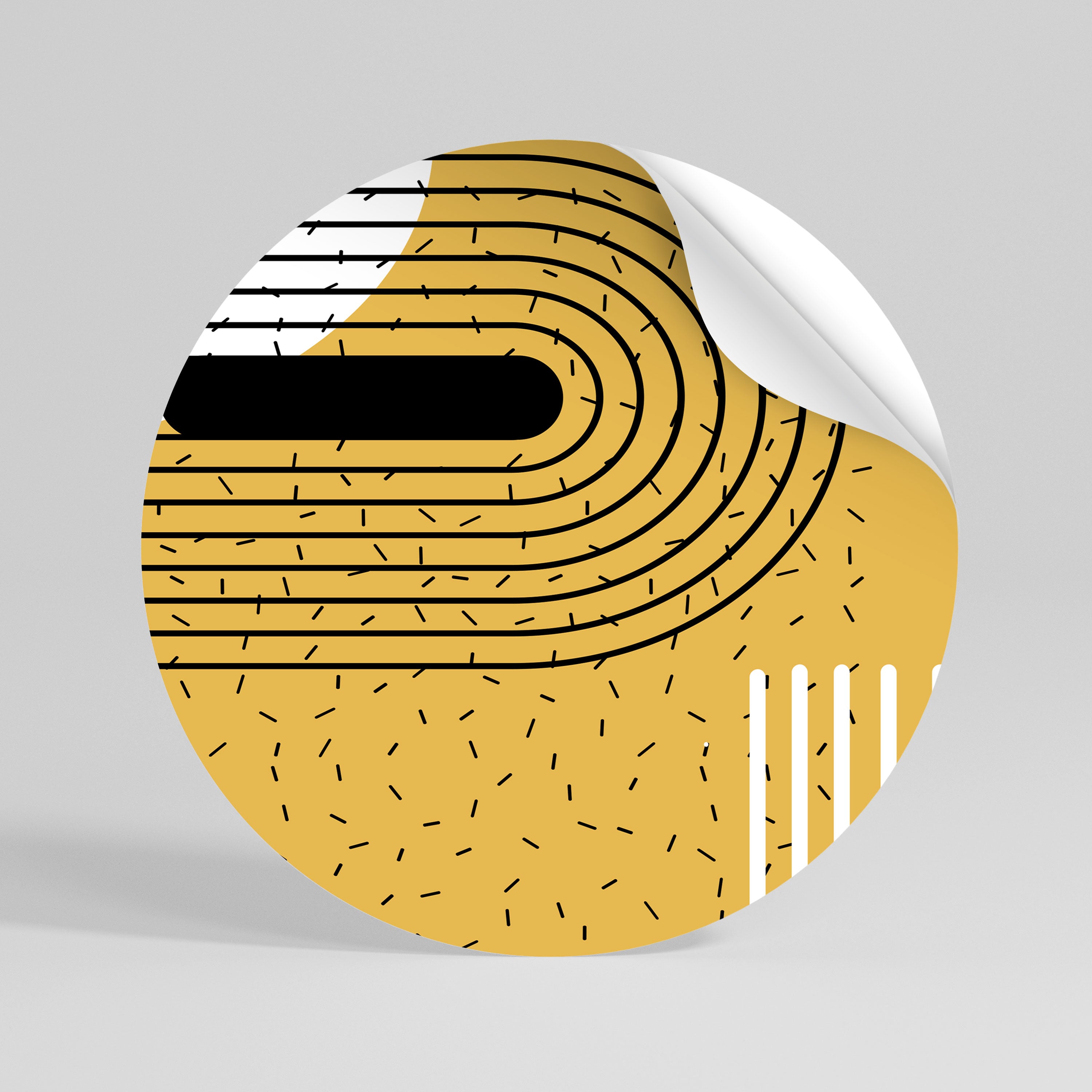 SHAPESHIFT SYMPHONY Peel and Stick Round Sticker