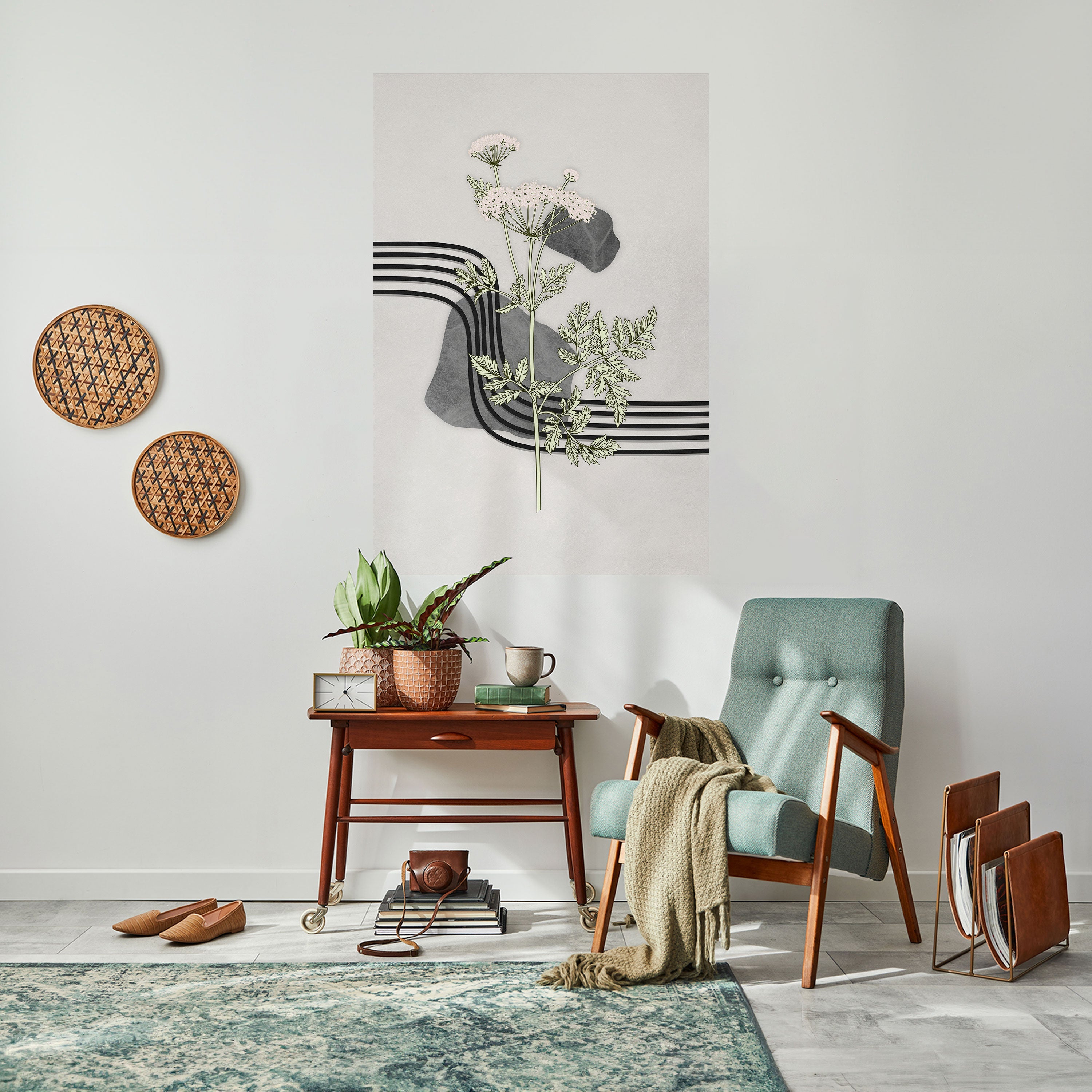HERACLEUM ARRAY Peel and Stick Vertical Poster