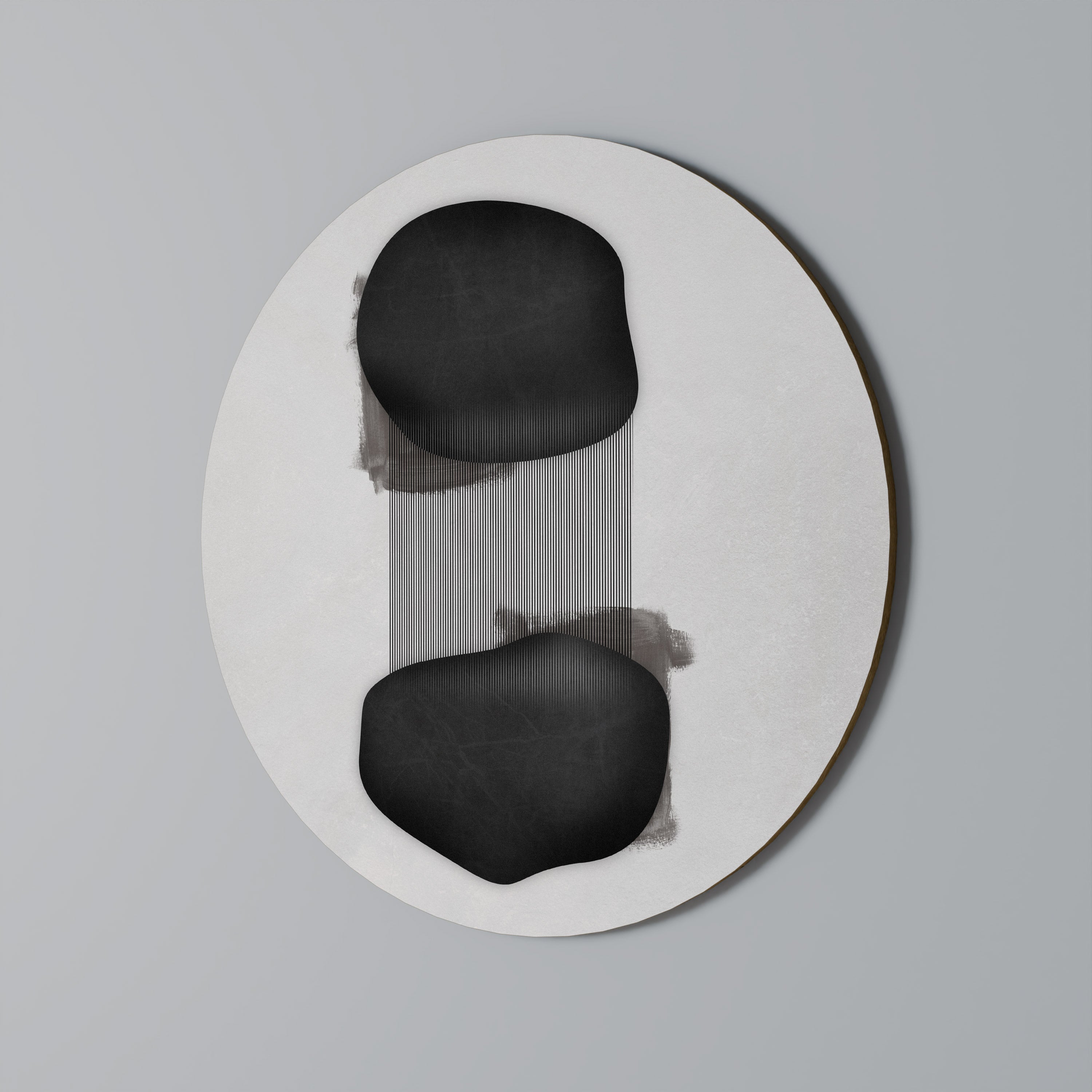 BLACK OVERTURE Round Wall Art