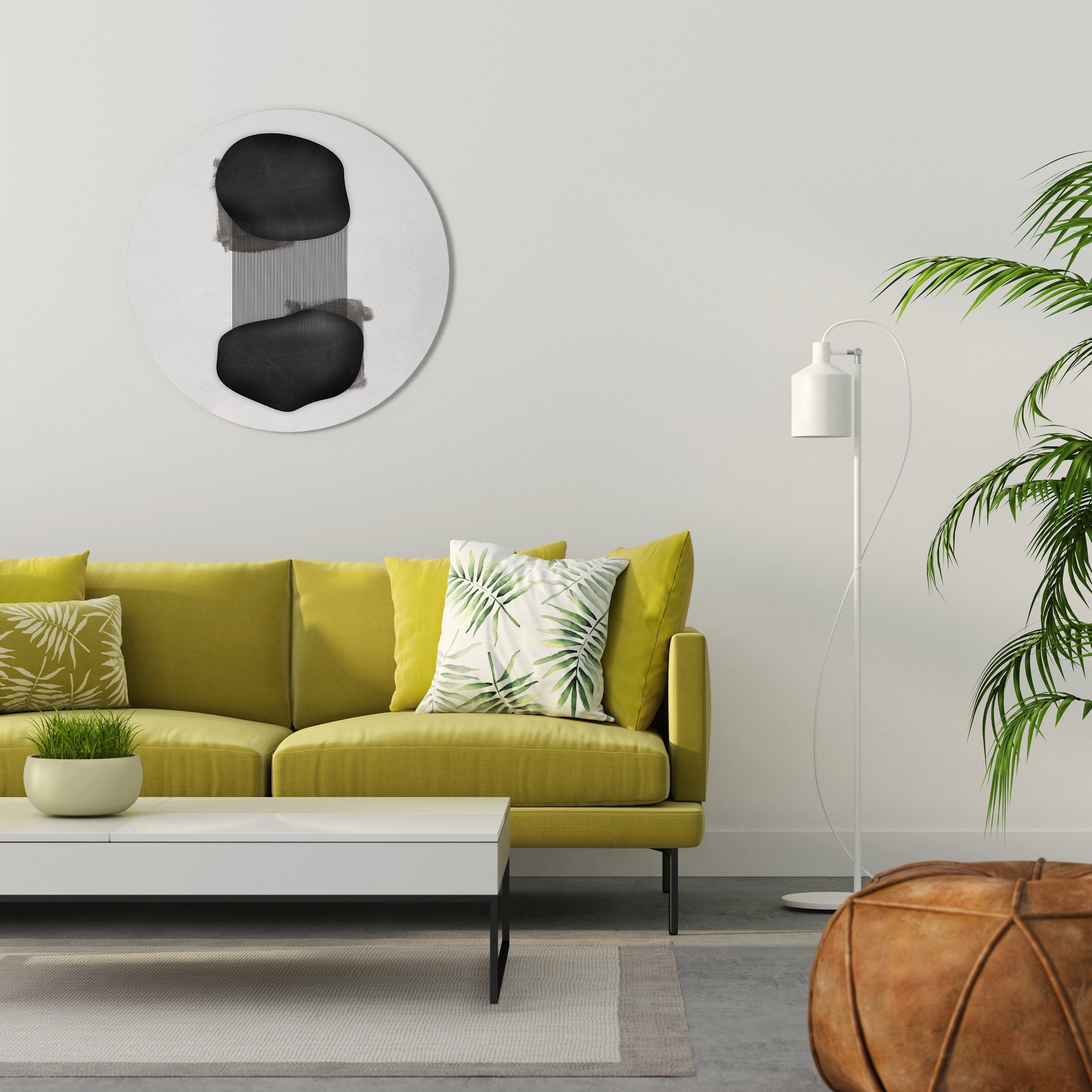 BLACK OVERTURE Round Wall Art
