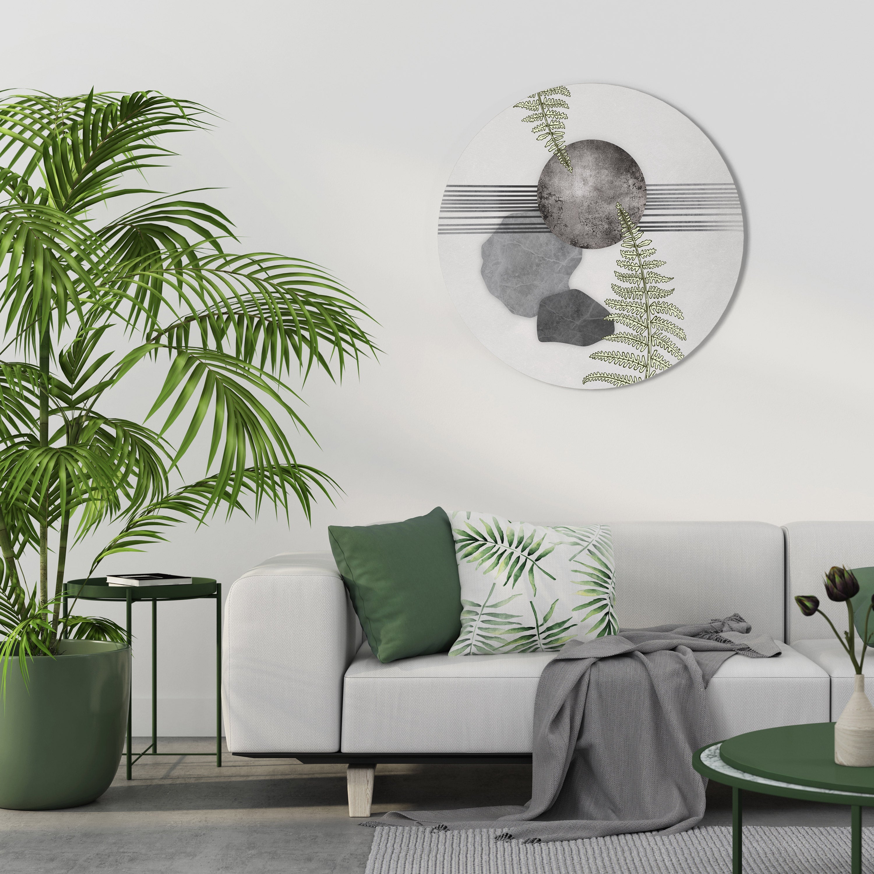 FERN MELANCHOLY Quadro Redondo Decorativo