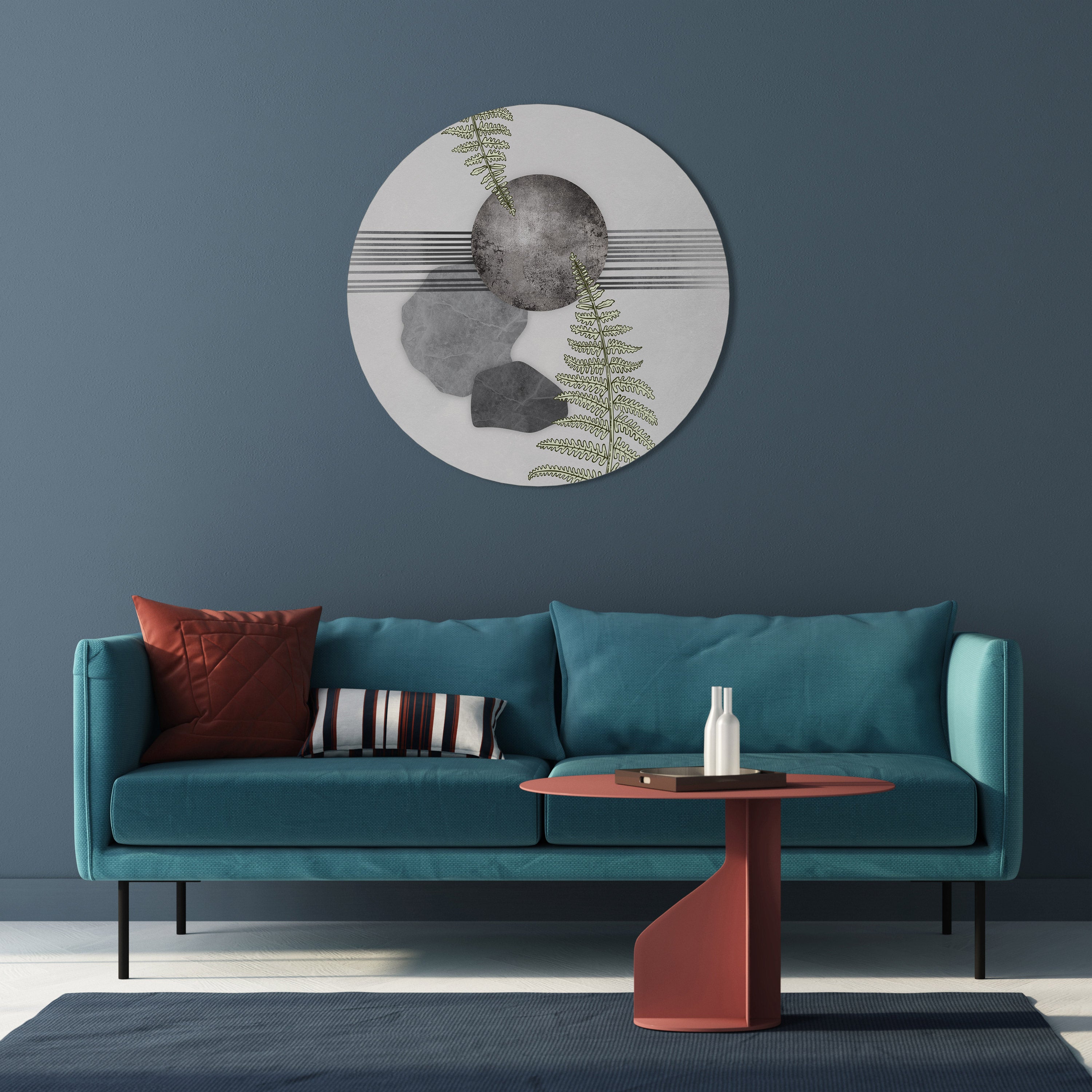 FERN MELANCHOLY Quadro Redondo Decorativo