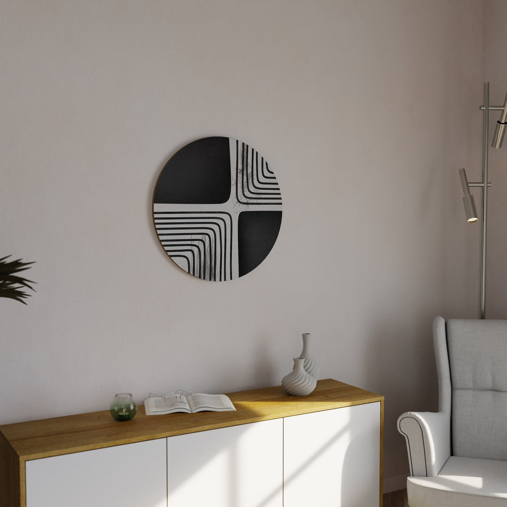 DARKSIDE OF THE LINE Quadro Redondo Decorativo