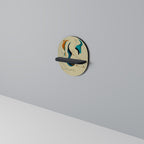 DREAMY DAZE Prateleira Oval Decorativa em Acabamento Preto