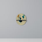 DREAMY DAZE Prateleira Oval Decorativa em Acabamento Preto