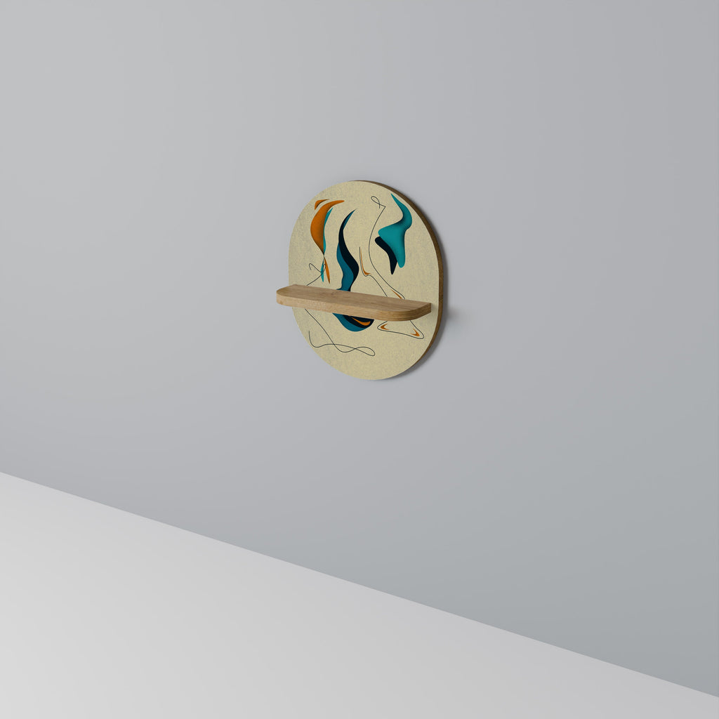 DREAMY DAZE Prateleira Oval Decorativa em Efeito Carvalho