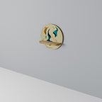 DREAMY DAZE Prateleira Redonda Decorativa em Efeito Carvalho