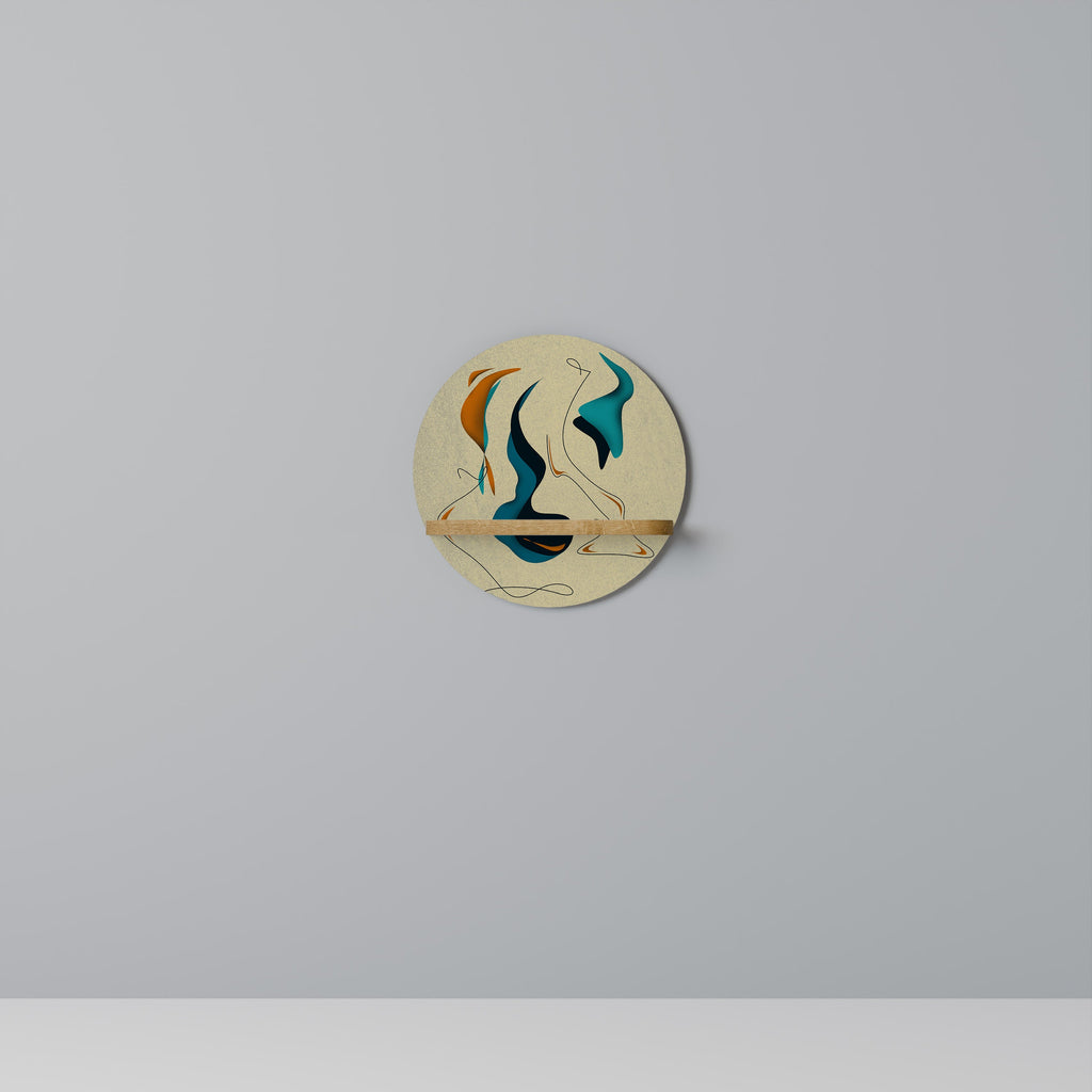 DREAMY DAZE Prateleira Redonda Decorativa em Efeito Carvalho