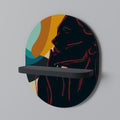 SILHOUETTE SONATA Prateleira Oval Decorativa em Acabamento Preto