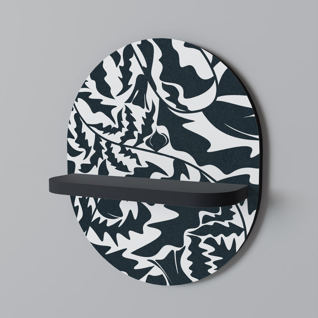 ETHEREAL ORNAMENT Prateleira Oval Decorativa em Acabamento Preto