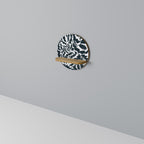 ETHEREAL ORNAMENT Prateleira Redonda Decorativa em Efeito Carvalho