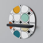 HUE HARMONY Prateleira Oval Decorativa em Acabamento Preto