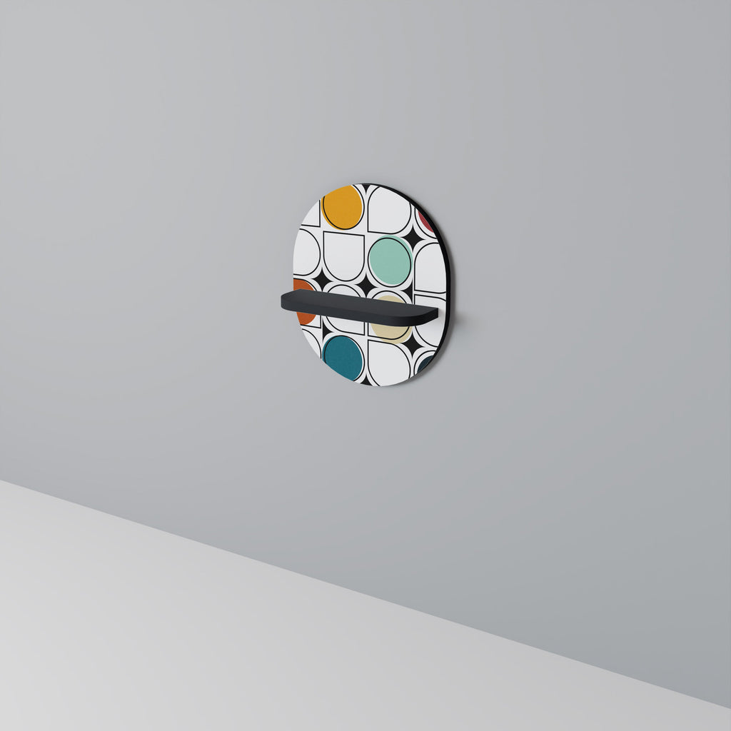 HUE HARMONY Prateleira Oval Decorativa em Acabamento Preto