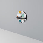 HUE HARMONY Prateleira Oval Decorativa em Acabamento Preto