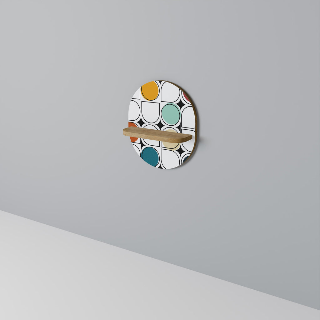 HUE HARMONY Prateleira Oval Decorativa em Efeito Carvalho