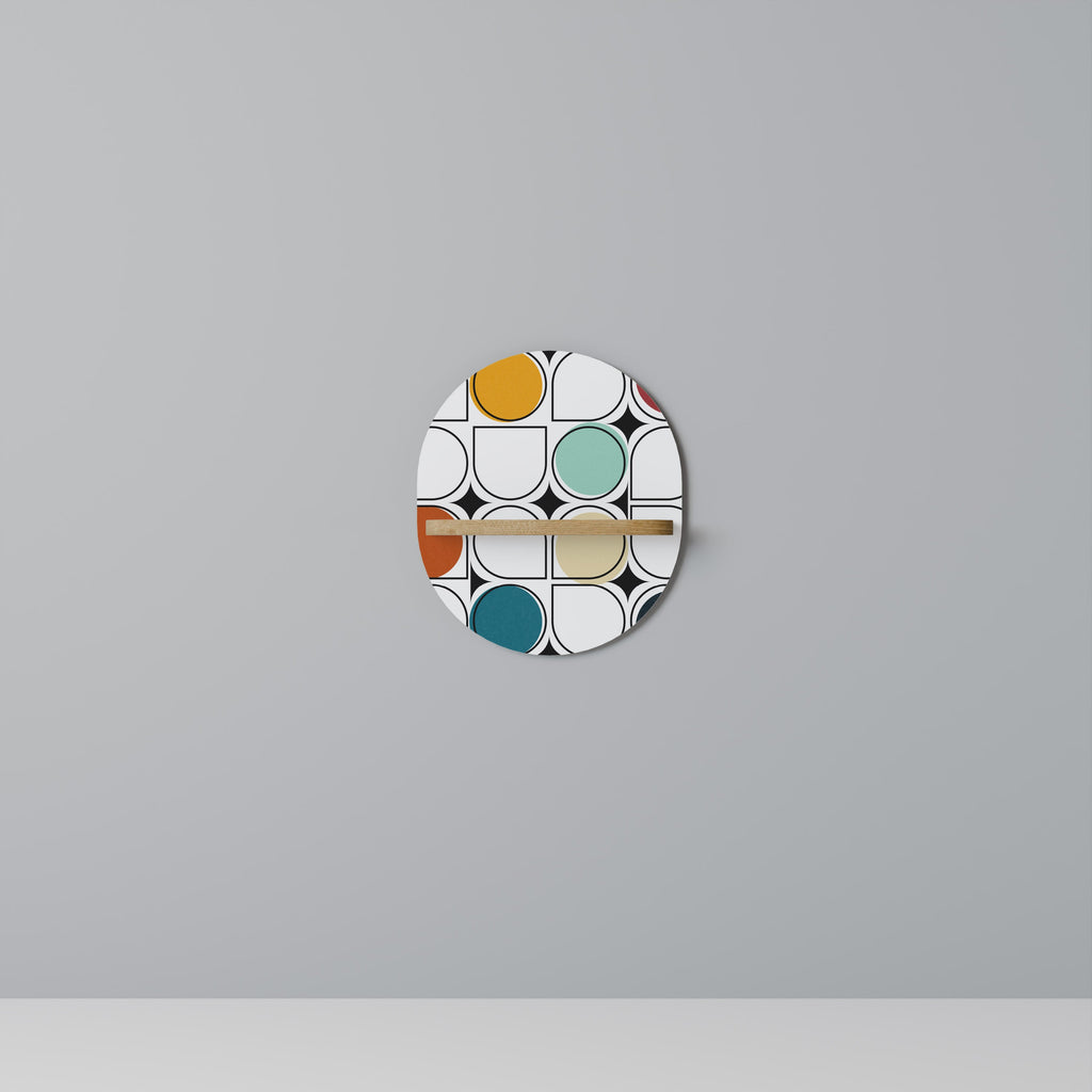 HUE HARMONY Prateleira Oval Decorativa em Efeito Carvalho