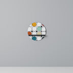 HUE HARMONY Round Art Shelf In Black Finish