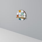 HUE HARMONY Prateleira Redonda Decorativa em Efeito Carvalho